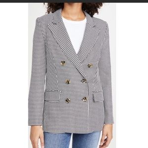 Wayf houndstooth double breasted blazer